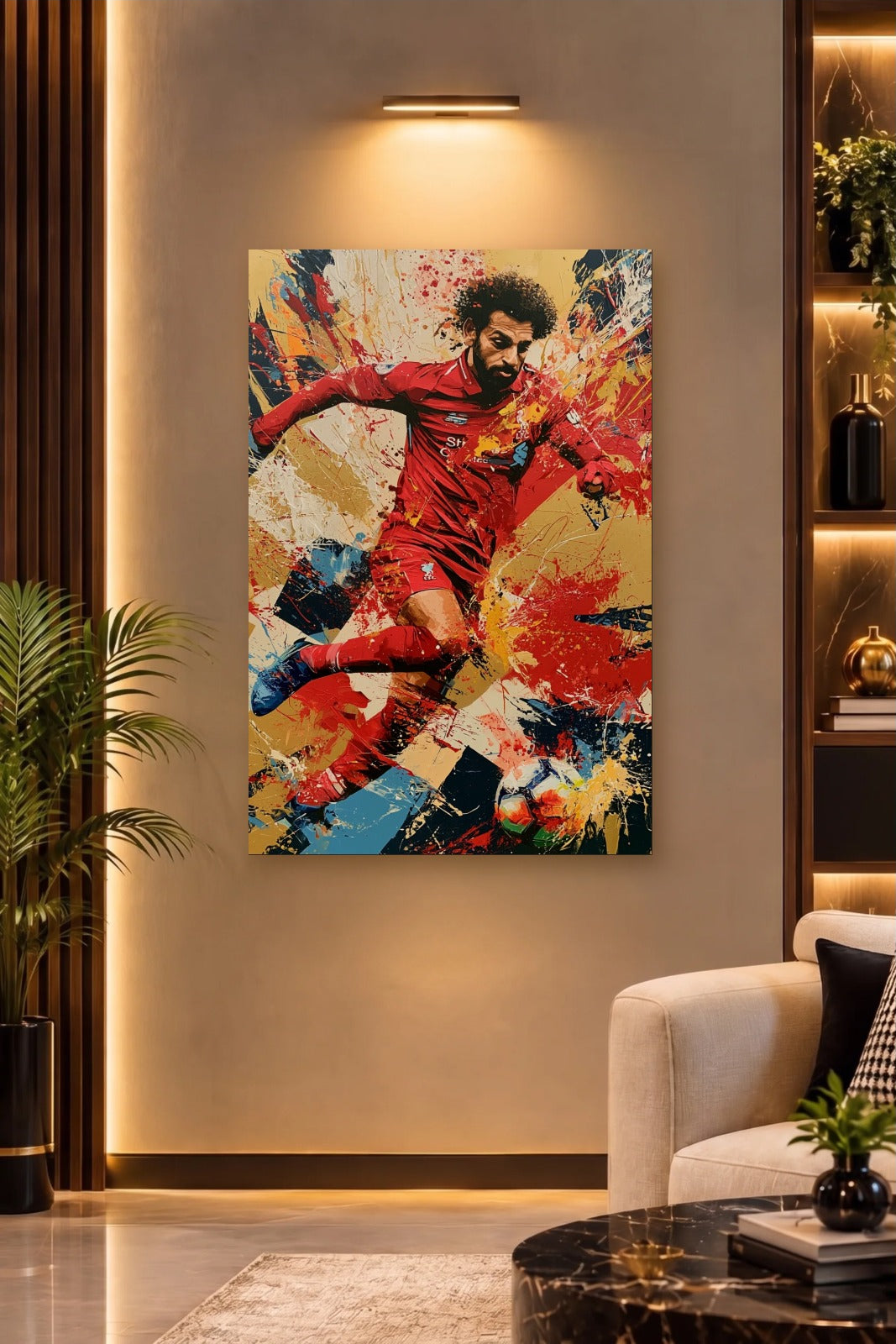 Cinematic Art acrylic wall art on a warm-lit luxury wall
