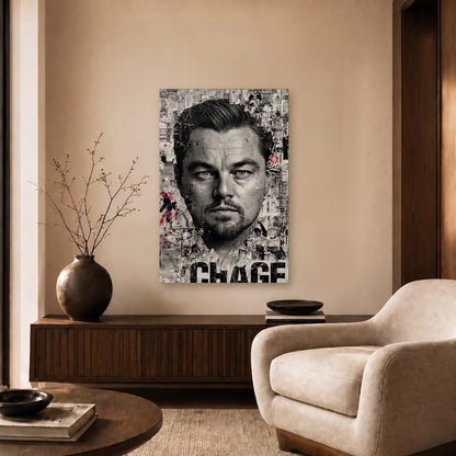Cinematic Art acrylic wall art in a beige living room