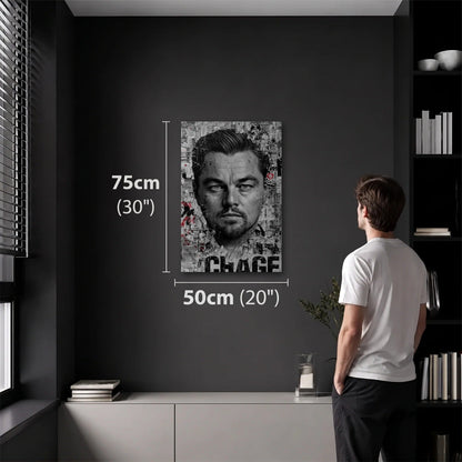 Cinematic Art 50x75 cm acrylic wall art in a dark modern room