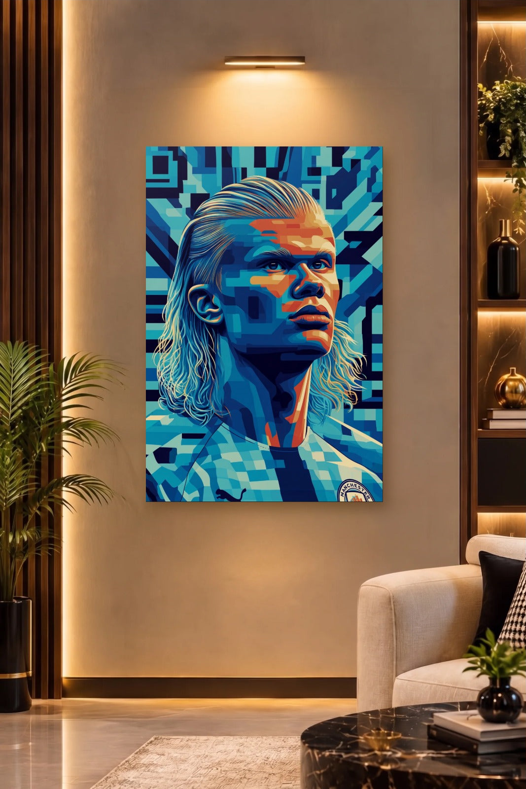 Cinematic Art acrylic wall art on a warm-lit luxury wall