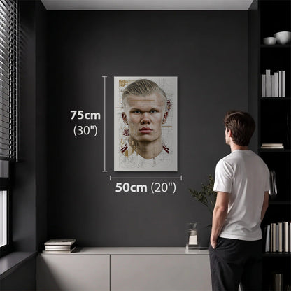 Cinematic Art 50x75 cm acrylic wall art in a dark modern room