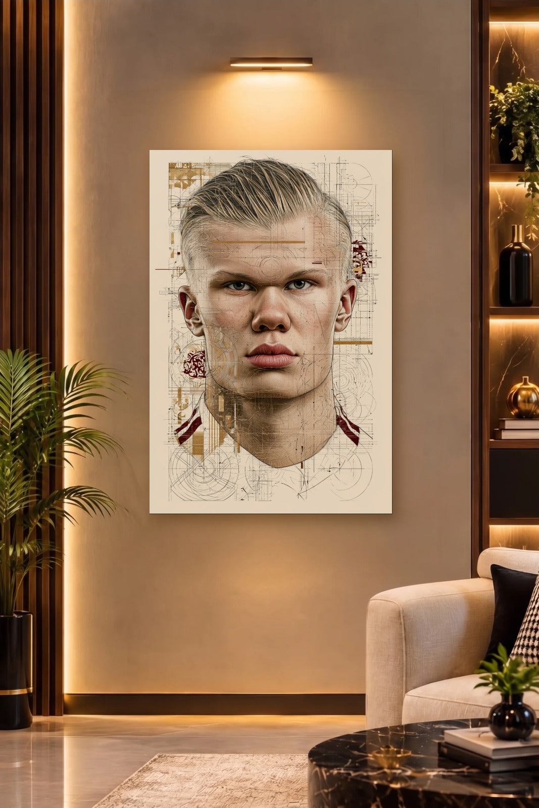Cinematic Art acrylic wall art on a warm-lit luxury wall