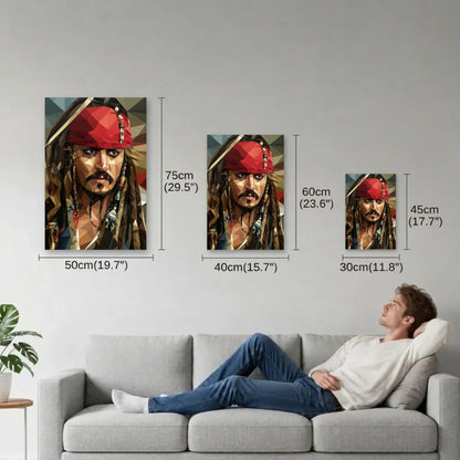 Cinematic Art size guide 30x45, 40x60, 50x75 cm