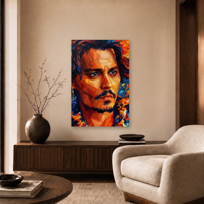 Cinematic Art acrylic wall art in a beige living room