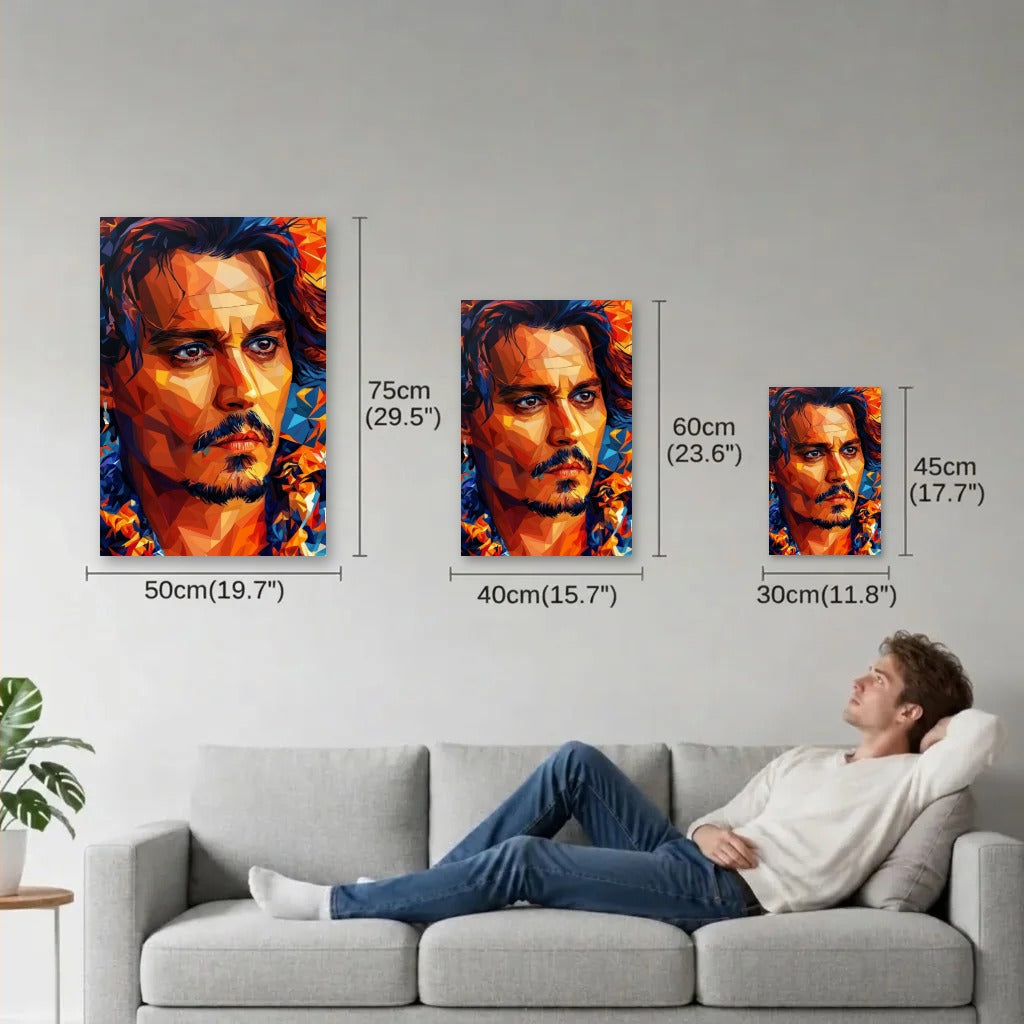 Cinematic Art size guide 30x45, 40x60, 50x75 cm