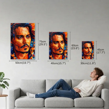 Cinematic Art size guide 30x45, 40x60, 50x75 cm