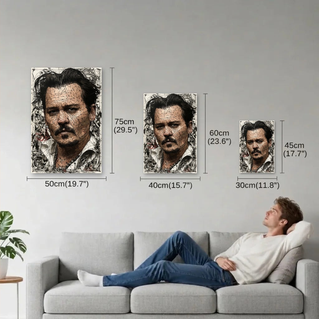Cinematic Art size guide 30x45, 40x60, 50x75 cm