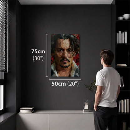 Cinematic Art 50x75 cm acrylic wall art in a dark modern room