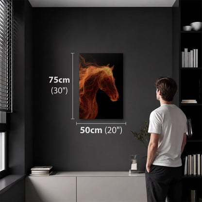 Wild Art 50x75 cm acrylic wall art in a dark modern room