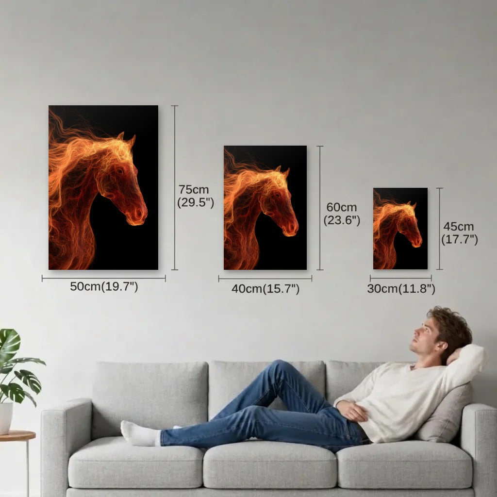 Wild Art size guide 30x45, 40x60, 50x75 cm