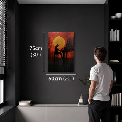 Expressions Art 50x75 cm acrylic wall art in a dark modern room