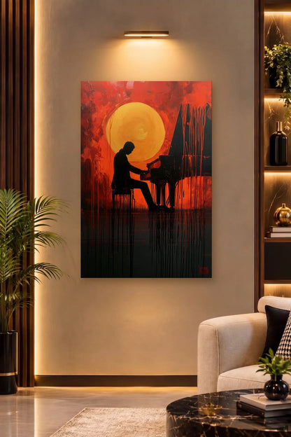 Expressions Art acrylic wall art on a warm-lit luxury wall