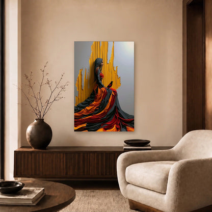 Luxury Art acrylic wall art in a beige living room