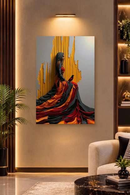 Luxury Art acrylic wall art on a warm-lit luxury wall