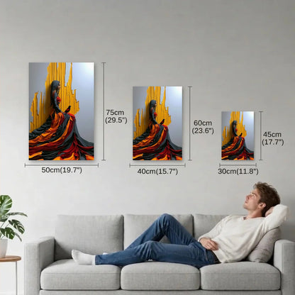 Luxury Art size guide 30x45, 40x60, 50x75 cm