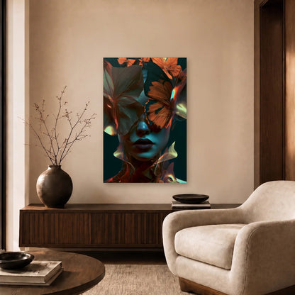 Expressions Art acrylic wall art in a beige living room
