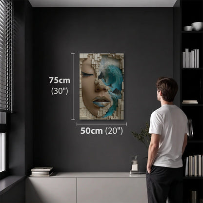Expressions Art 50x75 cm acrylic wall art in a dark modern room