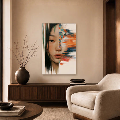 Expressions Art acrylic wall art in a beige living room
