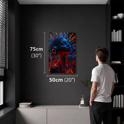 Expressions Art 50x75 cm acrylic wall art in a dark modern room