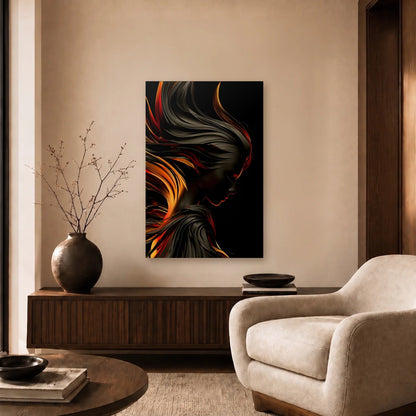 Expressions Art acrylic wall art in a beige living room