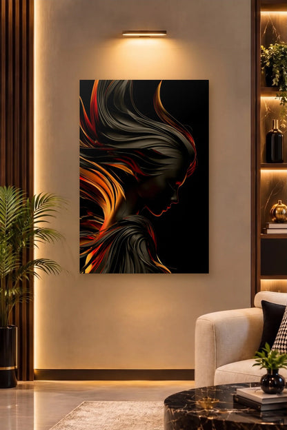 Expressions Art acrylic wall art on a warm-lit luxury wall