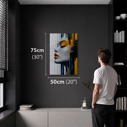 Expressions Art 50x75 cm acrylic wall art in a dark modern room