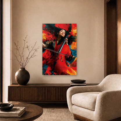 Expressions Art acrylic wall art in a beige living room
