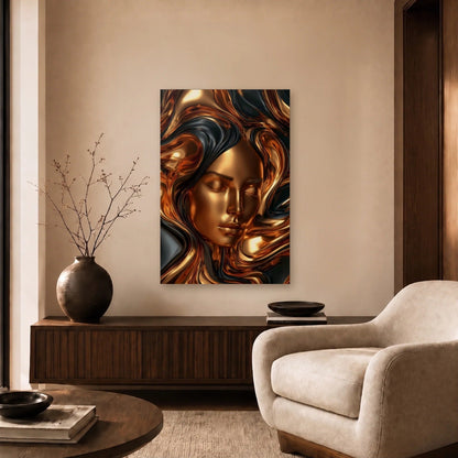 Expressions Art acrylic wall art in a beige living room