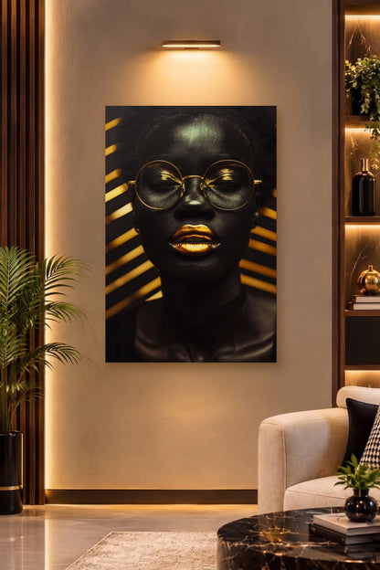Expressions Art acrylic wall art on a warm-lit luxury wall