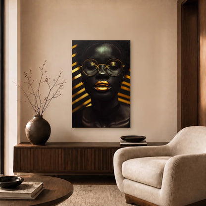 Expressions Art acrylic wall art in a beige living room