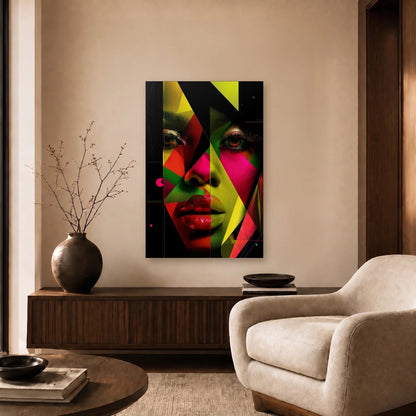 Expressions Art acrylic wall art in a beige living room