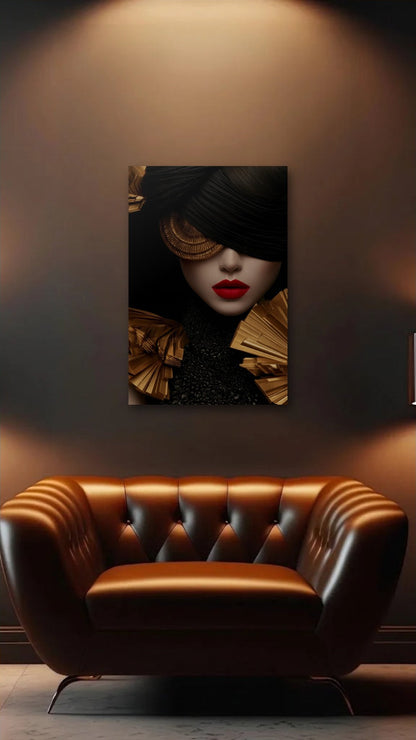 Expressions Art acrylic wall art above a leather armchair