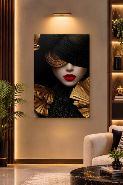 Expressions Art acrylic wall art on a warm-lit luxury wall