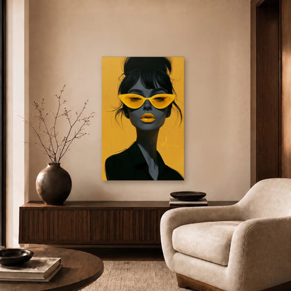 Expressions Art acrylic wall art in a beige living room