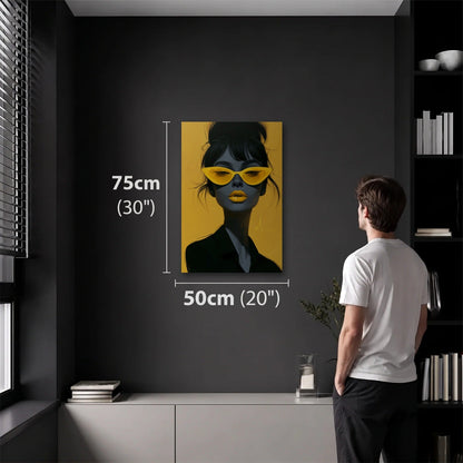 Expressions Art 50x75 cm acrylic wall art in a dark modern room