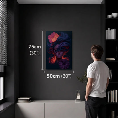 Expressions Art 50x75 cm acrylic wall art in a dark modern room