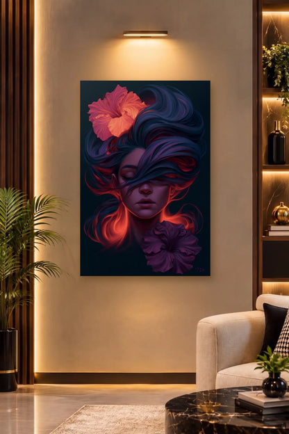 Expressions Art acrylic wall art on a warm-lit luxury wall