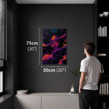 Expressions Art 50x75 cm acrylic wall art in a dark modern room