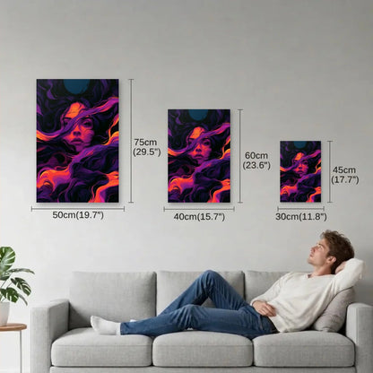 Expressions Art size guide 30x45, 40x60, 50x75 cm