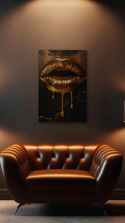 Expressions Art acrylic wall art above a leather armchair