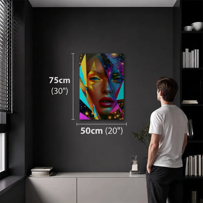 Expressions Art 50x75 cm acrylic wall art in a dark modern room