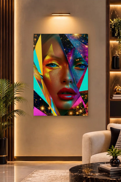 Expressions Art acrylic wall art on a warm-lit luxury wall