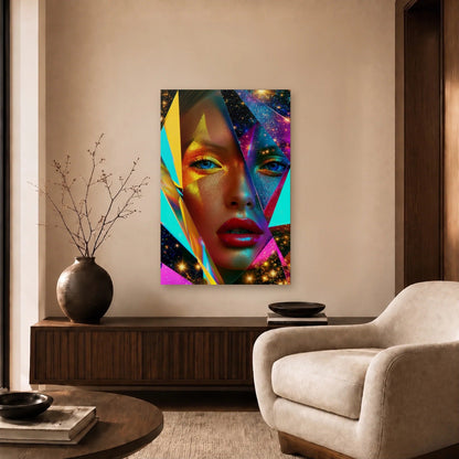 Expressions Art acrylic wall art in a beige living room