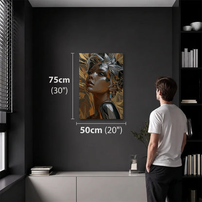 Expressions Art 50x75 cm acrylic wall art in a dark modern room