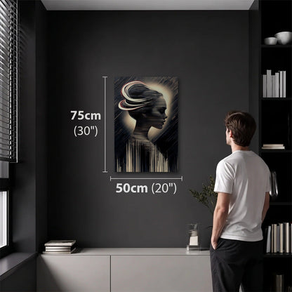 Expressions Art 50x75 cm acrylic wall art in a dark modern room