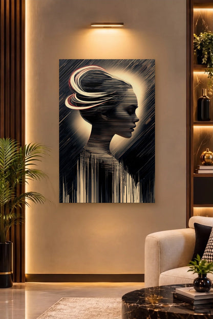 Expressions Art acrylic wall art on a warm-lit luxury wall