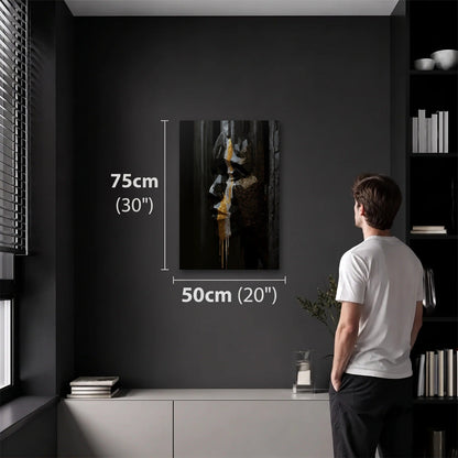 Expressions Art 50x75 cm acrylic wall art in a dark modern room