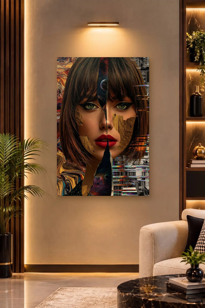 Expressions Art acrylic wall art on a warm-lit luxury wall