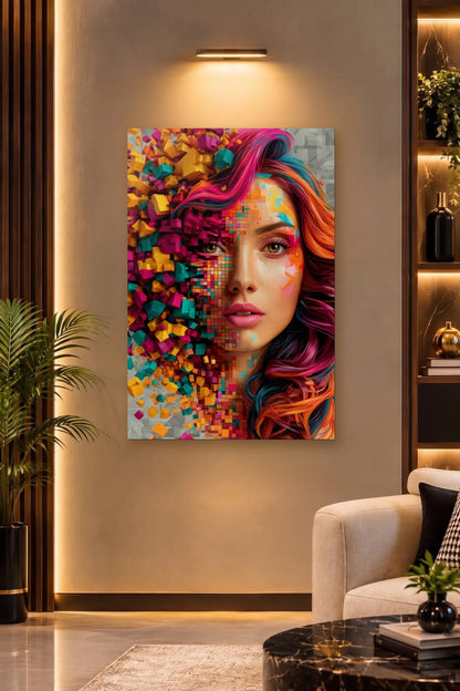 Expressions Art acrylic wall art on a warm-lit luxury wall