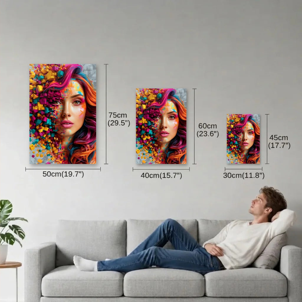 Expressions Art size guide 30x45, 40x60, 50x75 cm